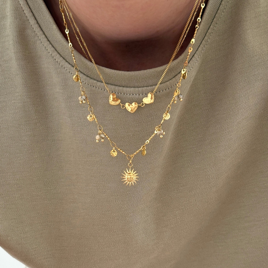 “Sun” steel jasper necklace