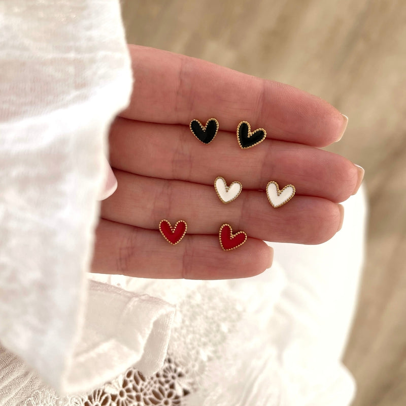Boucles d'oreilles "Louka" rouge acier-Boucles d'oreilles-instants-plaisirs-Instants Plaisirs | Bijoux