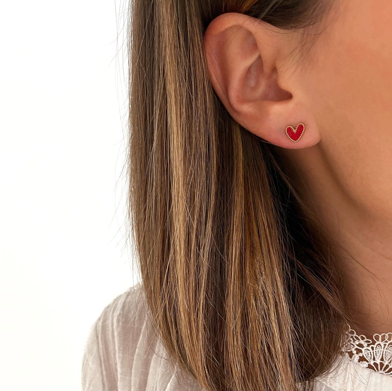 Boucles d'oreilles "Louka" rouge acier-Boucles d'oreilles-instants-plaisirs-Instants Plaisirs | Bijoux