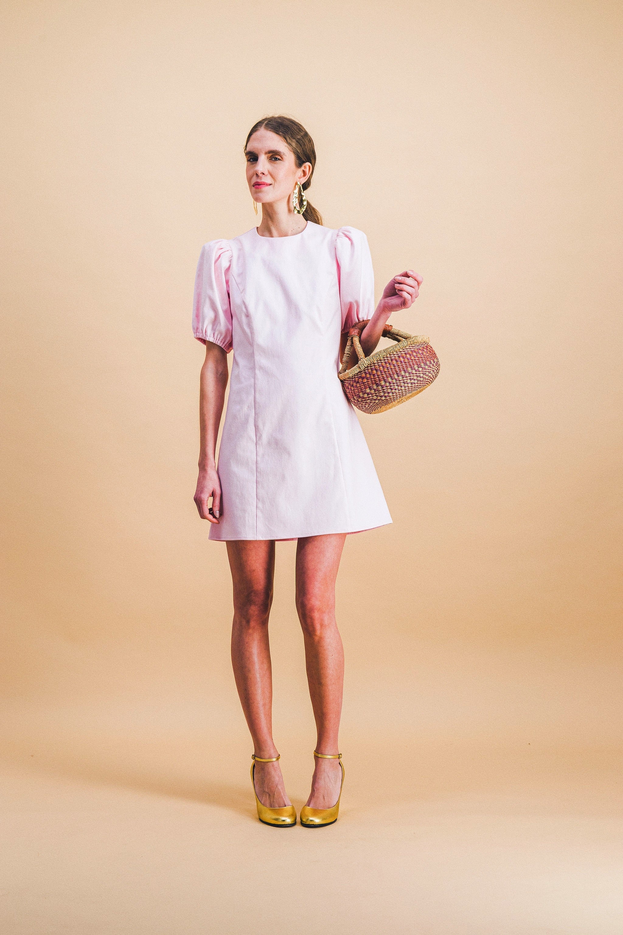 Vestido capuchino rosa pálido