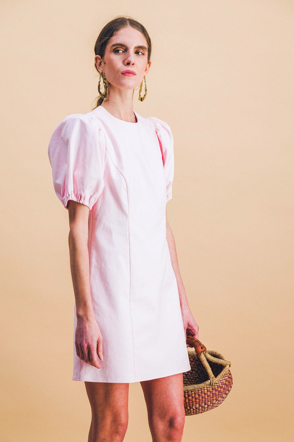 Vestido capuchino rosa pálido