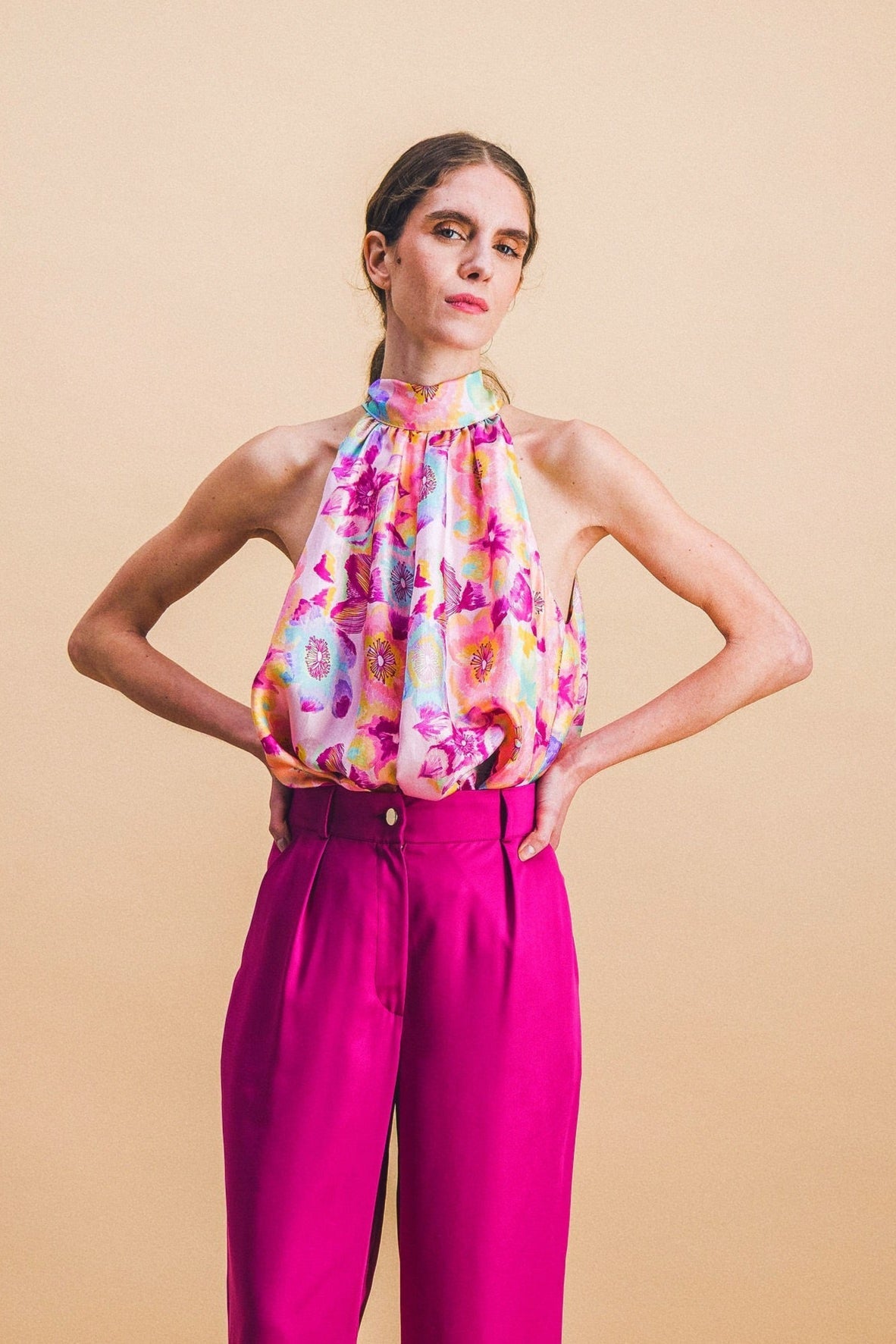 Top Pauline Flor Rosa