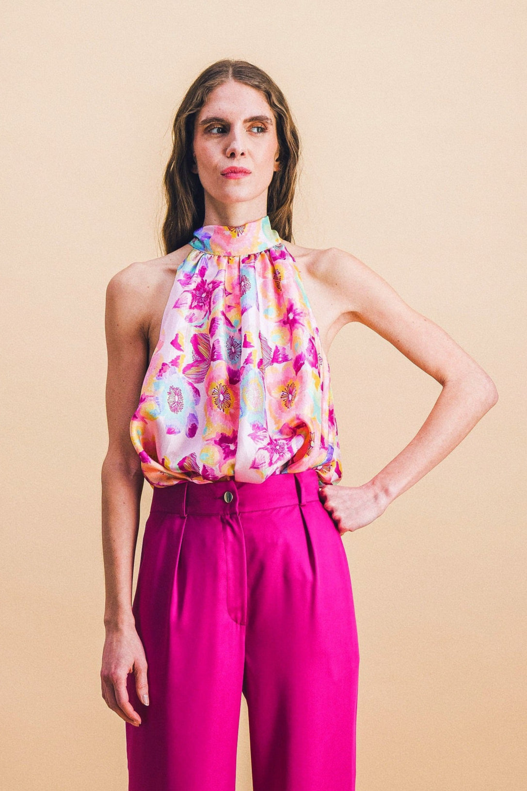 Top Pauline Flor Rosa