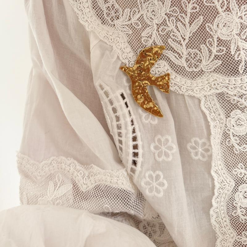Broche "Paloma" acero-Broche-instants-plaisirs-Instants Plaisirs | Joyas