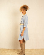 Vestido Midi Indice Azul