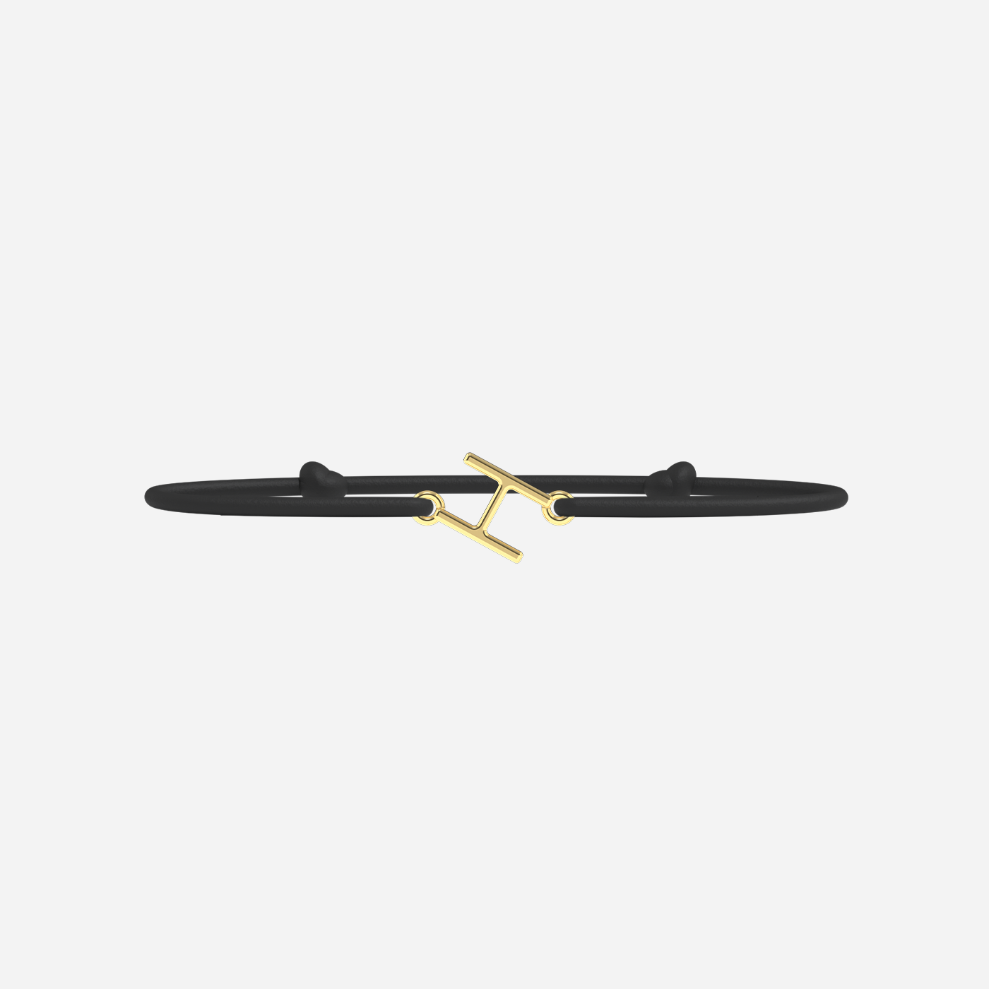 Bracelet H - Doré - Noir
