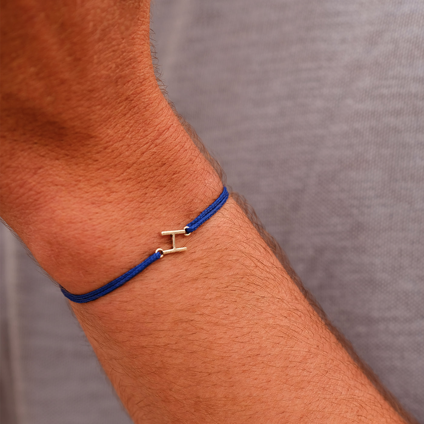 Bracelet H - Doré - Noir