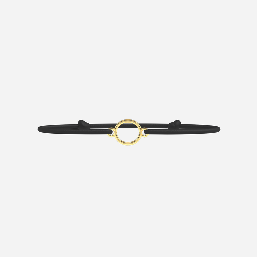 Pulsera O - Oro - Negro