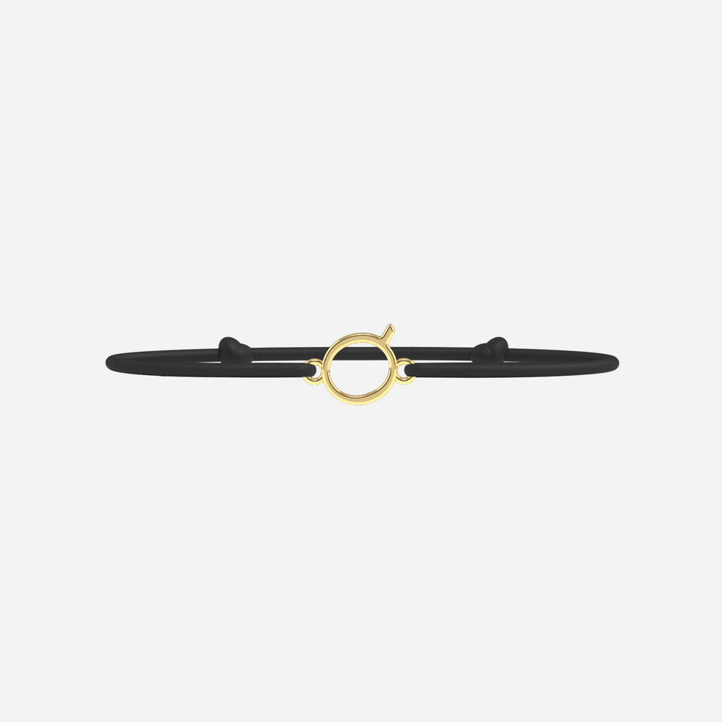Bracelet Q - Doré - Noir