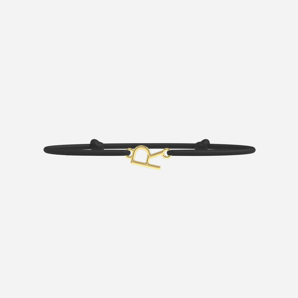 Pulsera R - Oro - Negro
