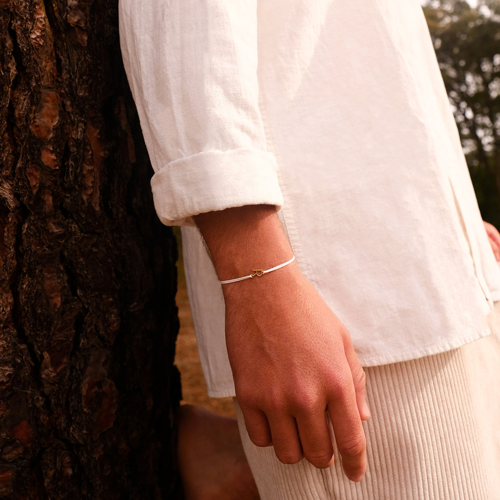 Pulsera R - Oro - Negro