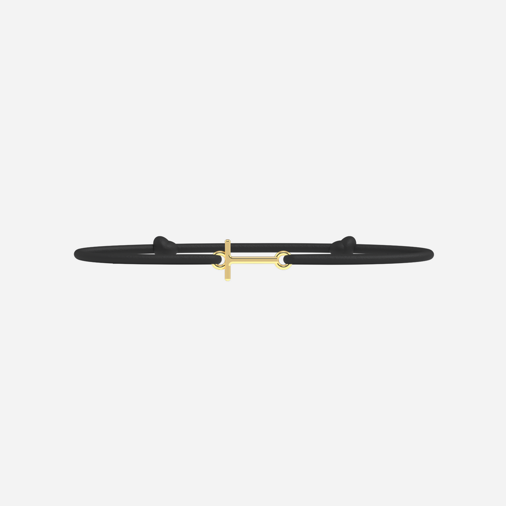 Pulsera T - Oro - Negro