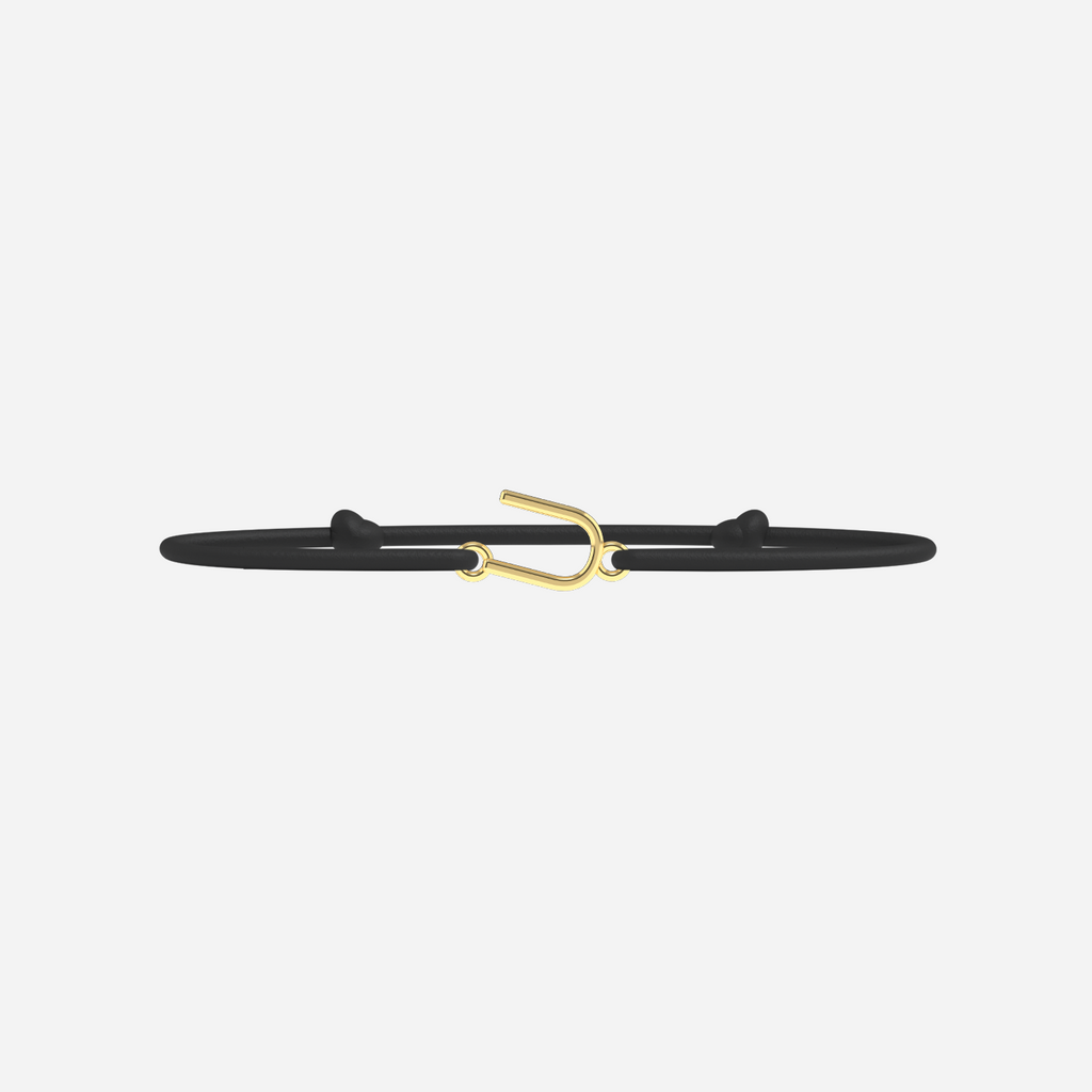 Bracelet U - Doré - Noir