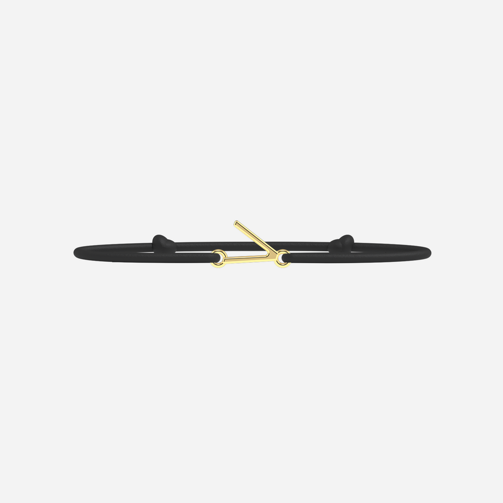Pulsera V - Oro - Negro