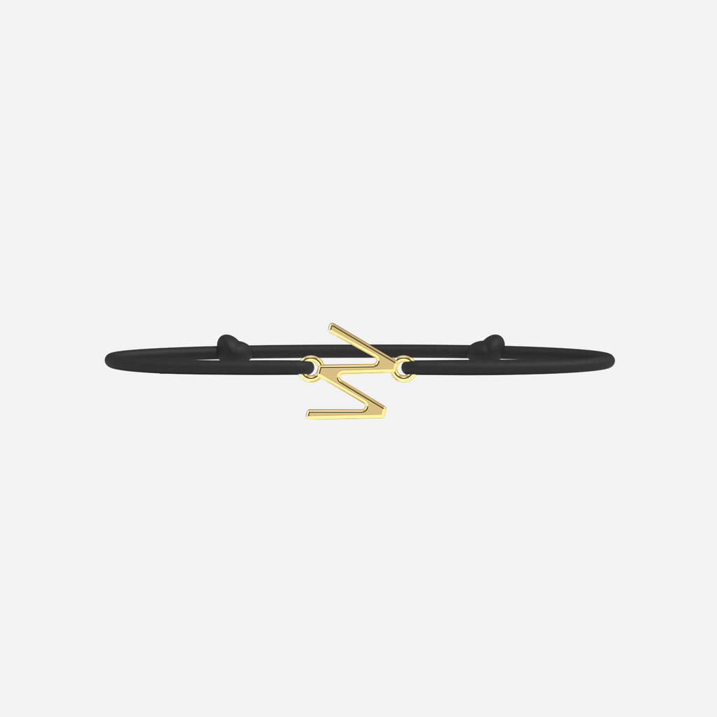 Pulsera W - Oro - Negro