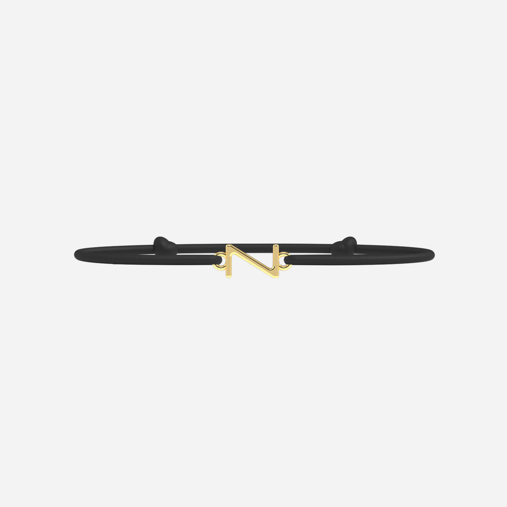 Bracelet Z - Doré - Noir