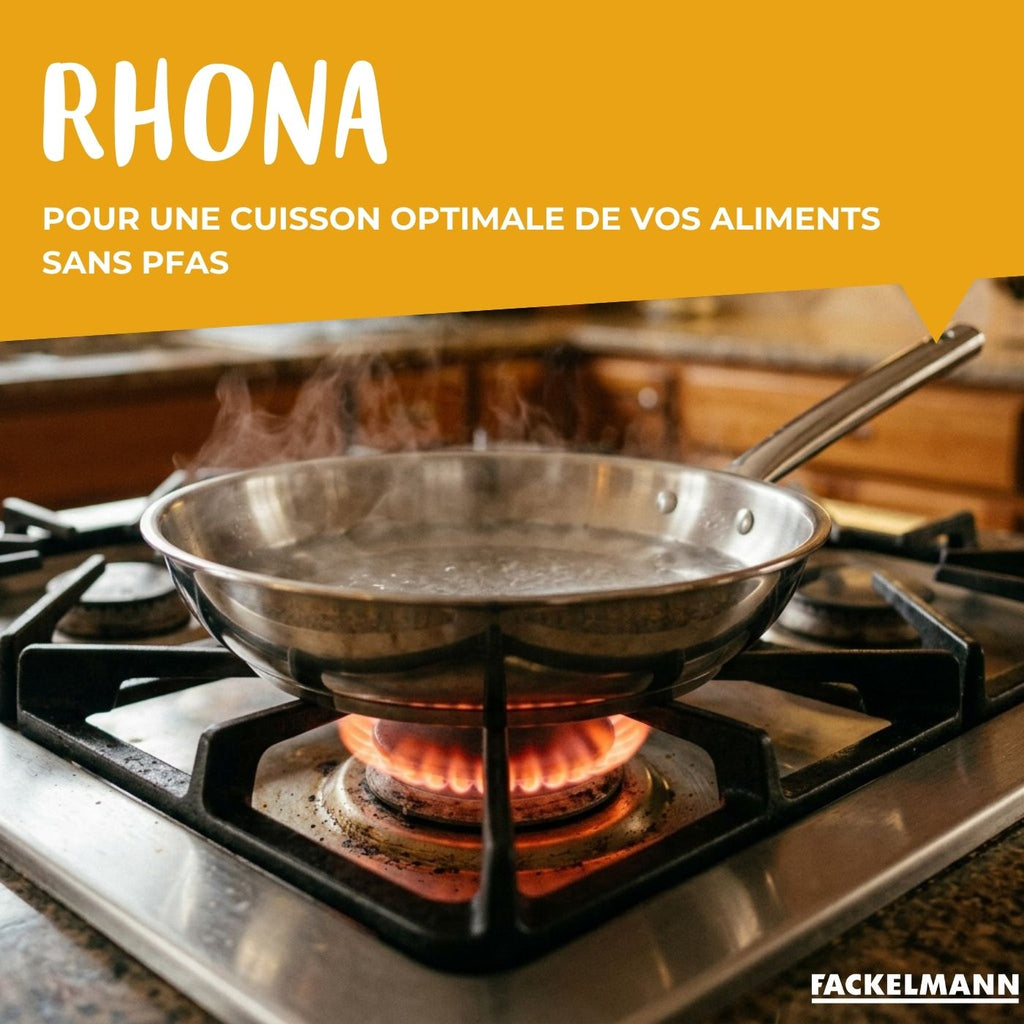 Poêle À Frire En Inox Et Couvercle En Verre Fackelmann Rhona - Transparent/Gris