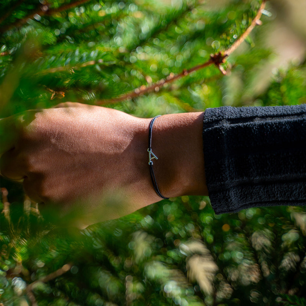 Bracelet A - Plaqué Argent - Noir