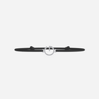 Bracelet G - Plaqué Argent - Noir