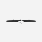 Bracelet H - Plaqué Argent - Noir