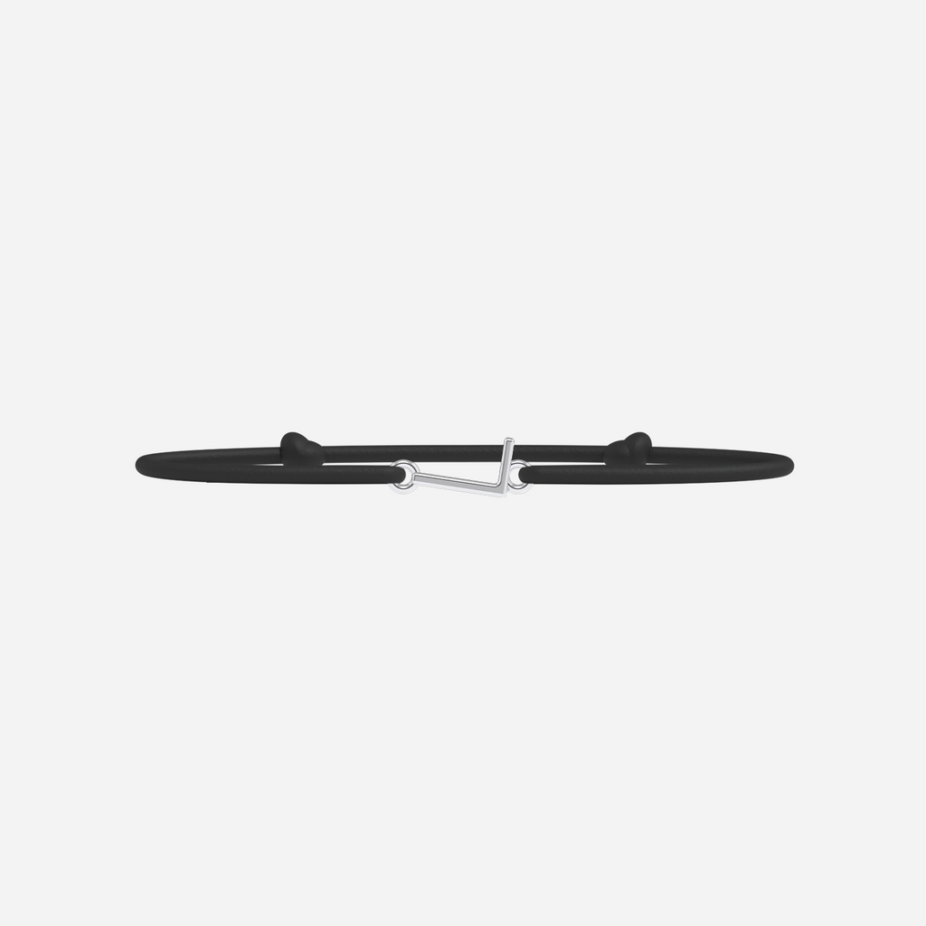 Bracelet L - Plaqué Argent - Noir