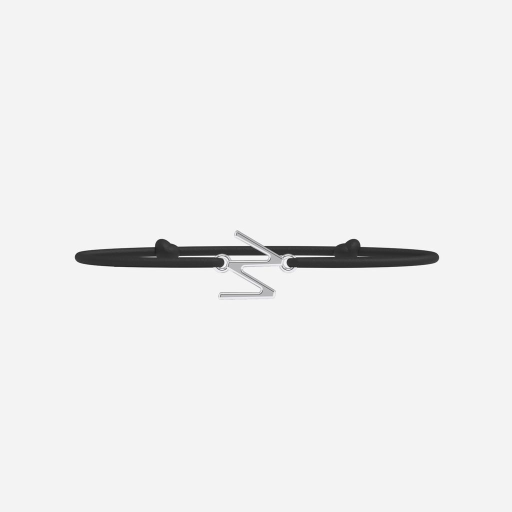 Bracelet W - Plaqué Argent - Noir