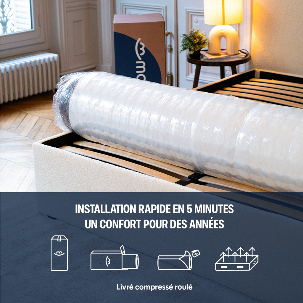 Matelas hybride Jade - mémoire de forme - 26cm