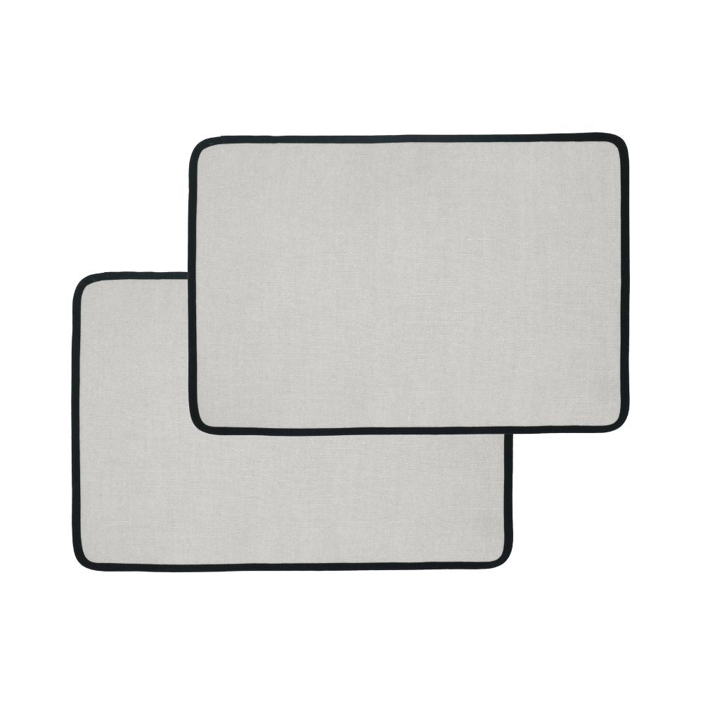 Lot De 2 Sets De Table En Lin Lavé