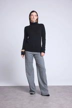 Jersey Cuello Vuelto Iris - Negro - Mujer