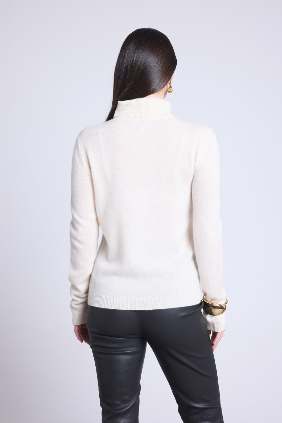 Pull Col Roule Iris - Blanc - Femme