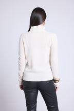 Pull Col Roule Iris - Blanc - Femme