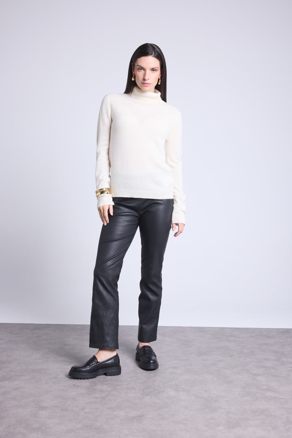 Pull Col Roule Iris - Blanc - Femme