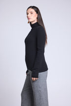 Jersey Cuello Vuelto Iris - Negro - Mujer