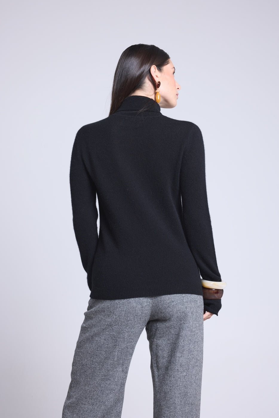 Jersey Cuello Vuelto Iris - Negro - Mujer