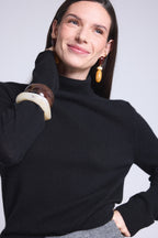 Jersey Cuello Vuelto Iris - Negro - Mujer