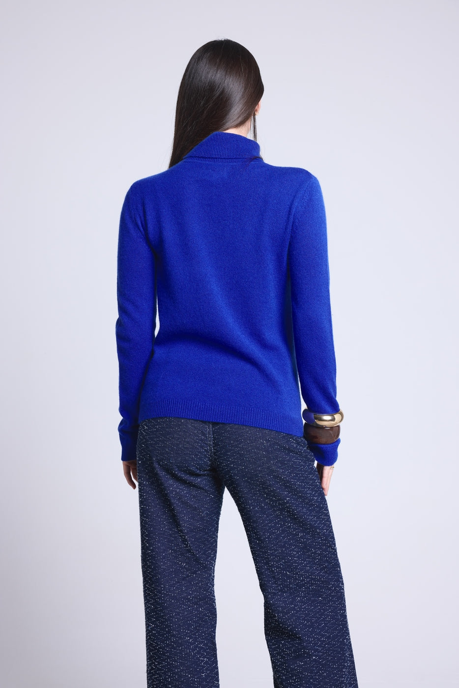 Pull Col Roule Iris - Bleu Roi - Femme