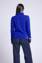 Pull Col Roule Iris - Bleu Roi - Femme