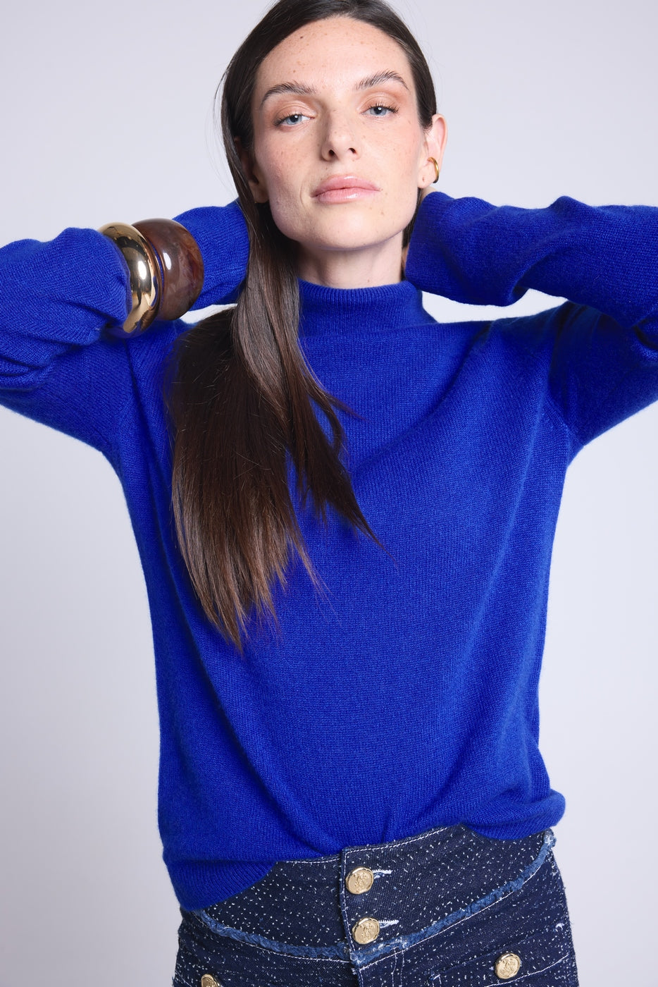 Jersey Cuello Vuelto Iris - Azul Real - Mujer