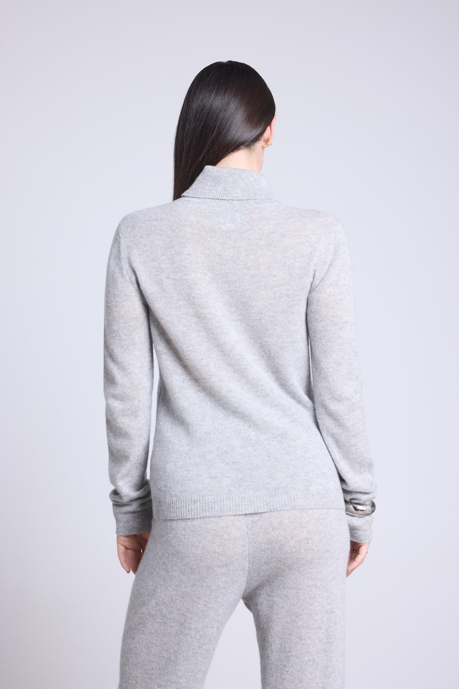 Jersey de cuello alto Iris - Gris claro - Mujer