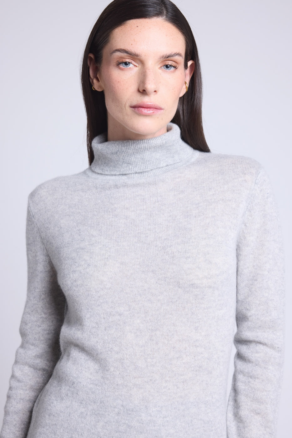 Jersey de cuello alto Iris - Gris claro - Mujer