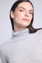 Jersey de cuello alto Iris - Gris claro - Mujer
