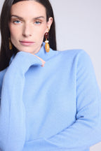 Jersey de cuello alto Iris - Azul cielo - Mujer