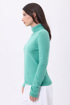 Pull Col Roule Iris - Vert Pastel - Femme