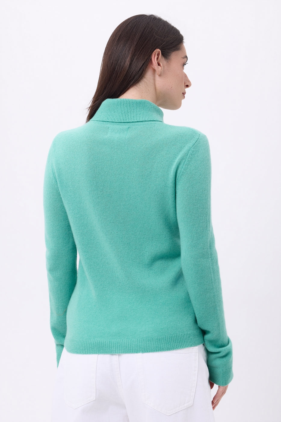 Pull Col Roule Iris - Vert Pastel - Femme