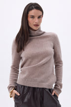 Pull Col Roule Iris - Noisette - Femme