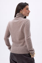 Pull Col Roule Iris - Noisette - Femme