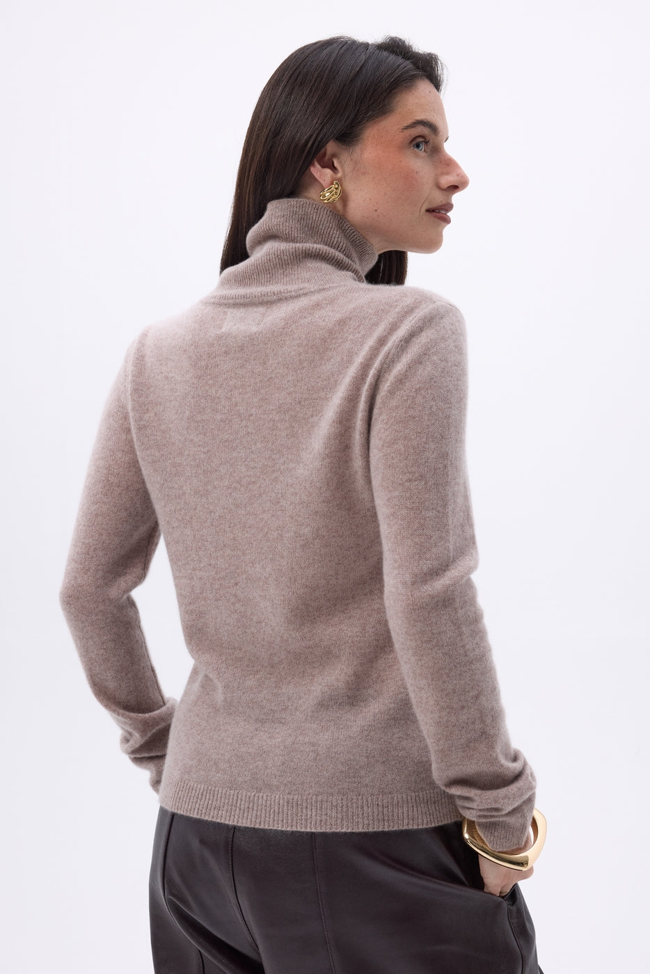 Pull Col Roule Iris - Noisette - Femme