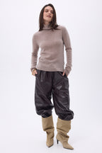 Pull Col Roule Iris - Noisette - Femme
