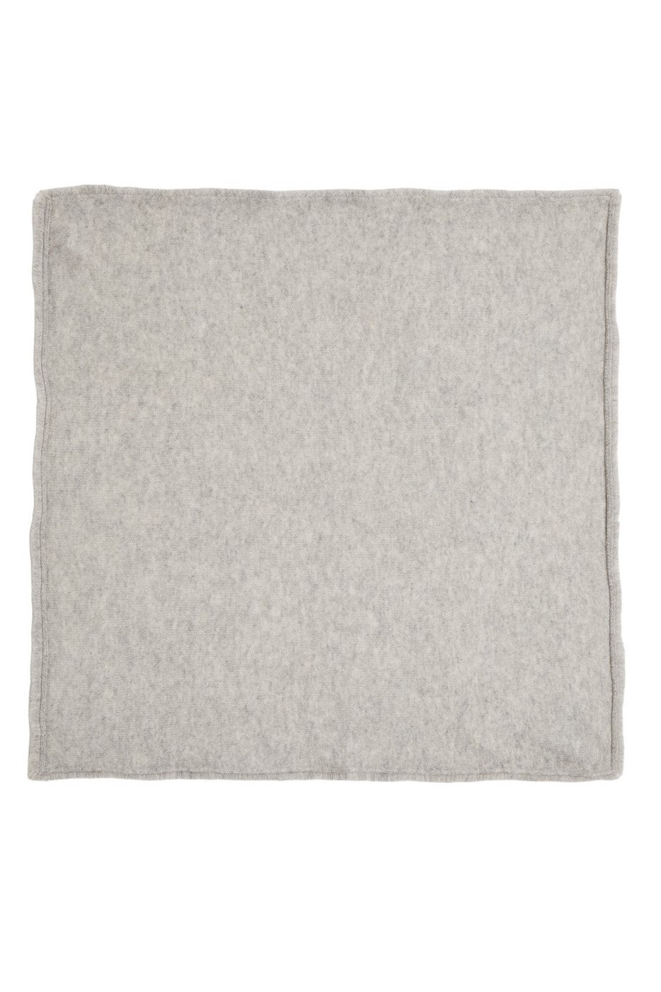 Square Fringed Unisex Irma Cashmere Scarf - Light Grey