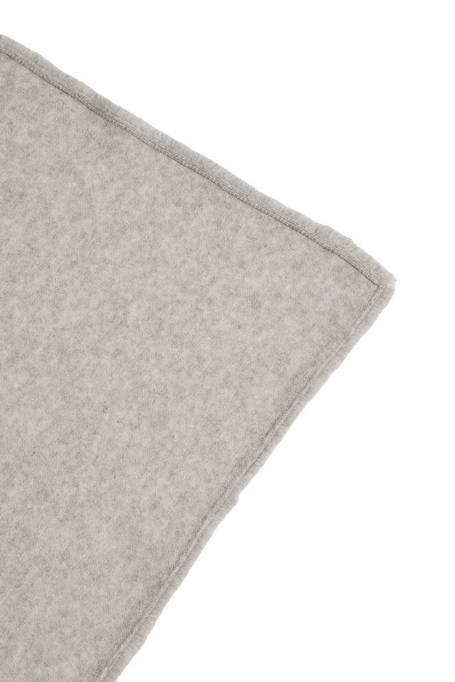 Square Fringed Unisex Irma Cashmere Scarf - Light Grey